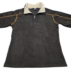 Kuhl Europa Quarter Zip Fleece Pullover Sweater Large Alfpaca Hiking Travel Soft